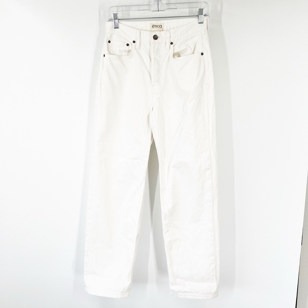 Etica Tyler Vintage Straight Jeans Button Fly High Rise